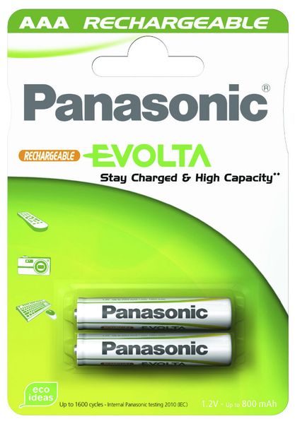 batérie Panasonic Evolta nabité AAA,2 ks