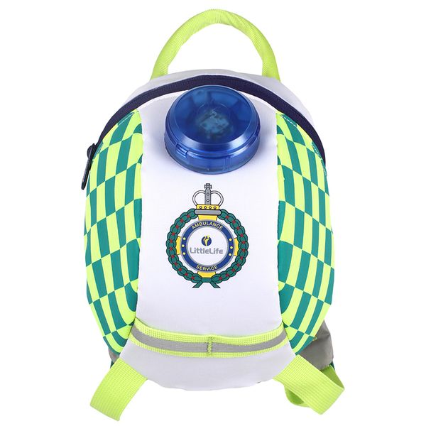 batoh LittleLife Emergency Service Toddler Backpack Ambulance 2L so svetielkujúcim majákom