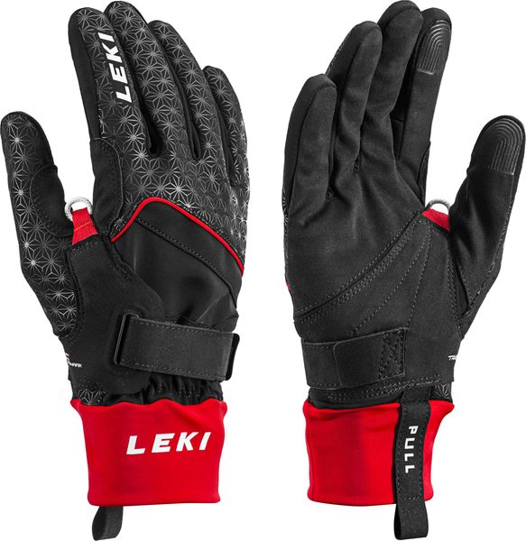 Bežkárske rukavice LEKI Nordic Circuit Shark black-red