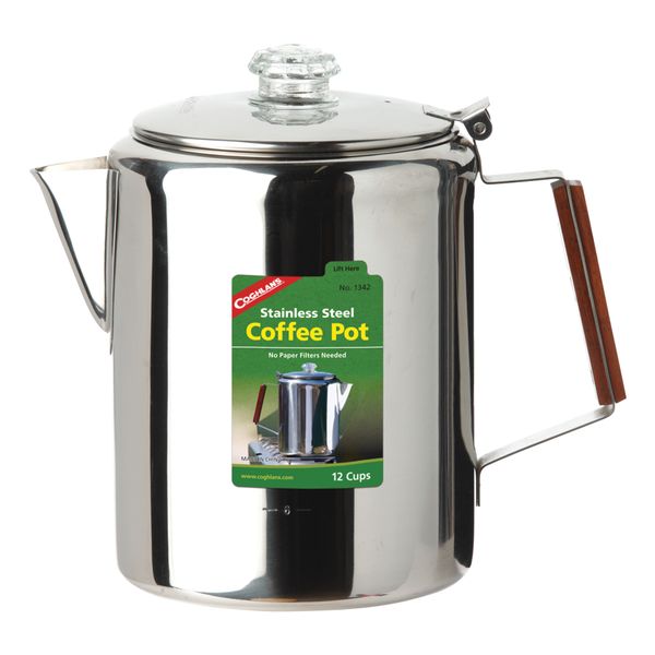 čajník Coghlans Coffee Pot 12 šálok nerezová - Coghlan's Coffee Pot varná kanvica