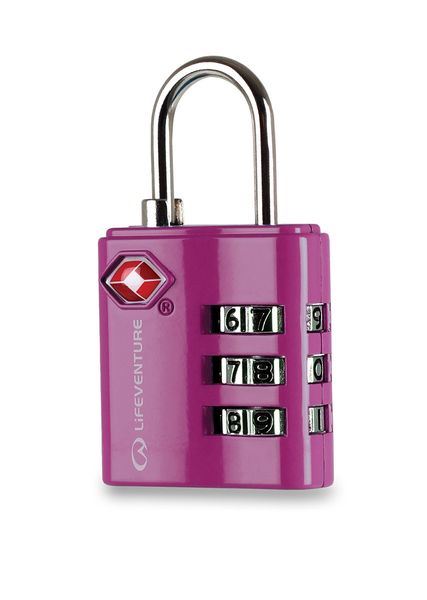 cestovný zámok TSA Lifeventure TSA Combi Lock pink