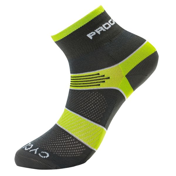 Cyklistické ponožky PROGRESS CYCLING SOX šedo-zelené