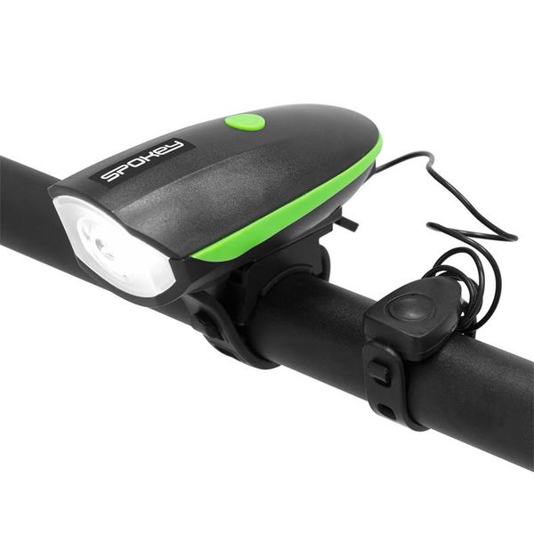 cyklo svetlo Spokey RAINI Dobíjacie LED svetlo na bicykel s klaksónom