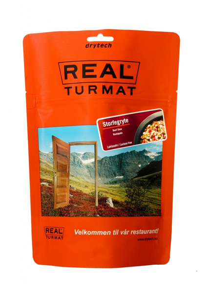 dehydrovaná strava Real Turmat Beef Stew, 142g - dehydrovaná strava Real Turmat Hovädzie na hubách s ryžou (bez laktózy)