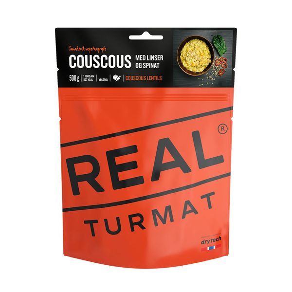 dehydrovaná strava REAL TURMAT Couscous - Real Turmat Kuskus s šošovicou a špenátom