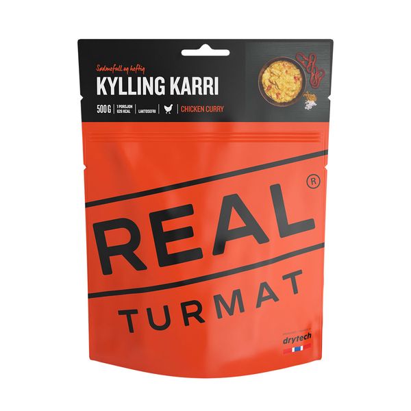 dehydrovaná strava REAL TURMAT Kylling karri  - Real Turmat Kuracie kari bez laktózy  - Real Turmat Chicken cury