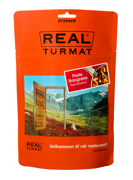 dehydrovaná strava Real Turmat Pasta Bolognese, 138g - dehydrovaná strava Real Turmat Cestoviny s boloňskou omáčkou a hovädzím mäsom (bez laktózy)