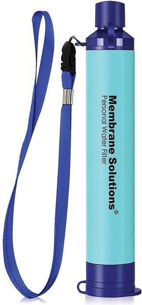 filter na vodu MEMBRANE SOLUTIONS Water Filter Straw Blue MSLOESF002
