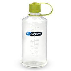 fľaša Nalgene Everyday 1.0 L čí­ra - Nalgene Narrow Mouth 1L clear bottle with green cap - Nalgene® bottles