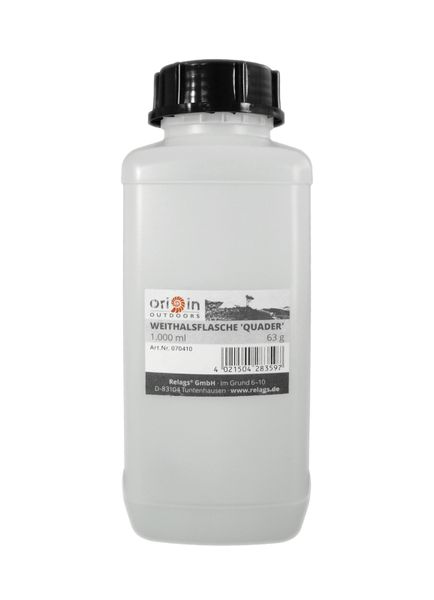 fľaša Origin Outdoors Quader 1000 ml hrdlo Ø 50 mm - hranatá fľaša so širokým hrdlom