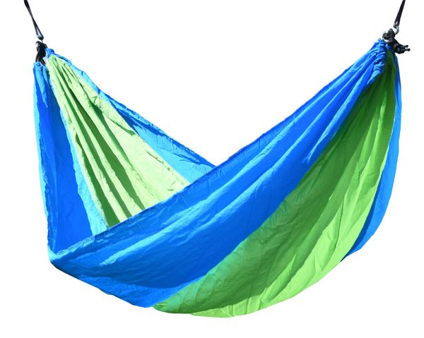 hamaka CATTARA NYLON 275x137cm zeleno-modrá