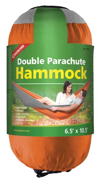 hamaka COGHLANS Double Parachute Hammock orange - hojdacia sieť Coghlan´s Parachute Hammock Double Orange do 149 kg