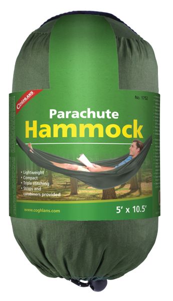 hamaka COGHLANS Single Parachute Hammock green - hojdacia sieť Coghlan´s Parachute Hammock Single Green do 149 kg