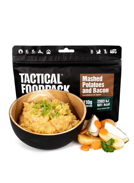 jedlo TACTICAL FOODPACK Mashed Potatoes and Bacon 110g - Zemiaková kaša so slaninou 510 g
