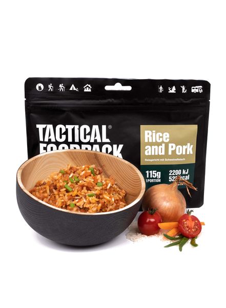 jedlo TACTICAL FOODPACK Rice and Pork 115 g - ryžou a bravčovým mäsom 415 g
