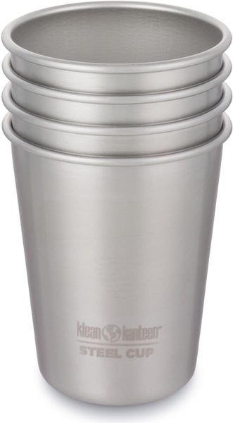 Klean Kanteen Pint 4 kusy 0.296 L nerezové tenkostenné poháre - Klean Kanteen® Pint Steel Cup 4 Pack brushed stainless 296 ml