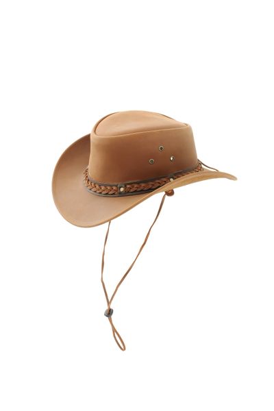 klobúk Origin Outdoors Cattleman brown - kožený klobúk