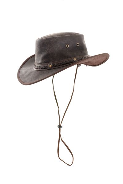 klobúk Origin Outdoors Crushable brown - kožený klobúk