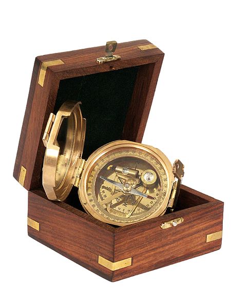 kompas Origin Outdoors Klassischer Kompass Peilspiegel Messing  - elegantný stolový námorný kompas - Classic compass direction finder brass