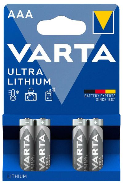 Lítiové batérie Varta Ultra Lithium AAA / Micro 4 ks