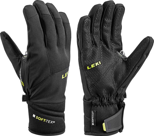 lyžiarské rukavice LEKI Progressive 3 S Black-Lime