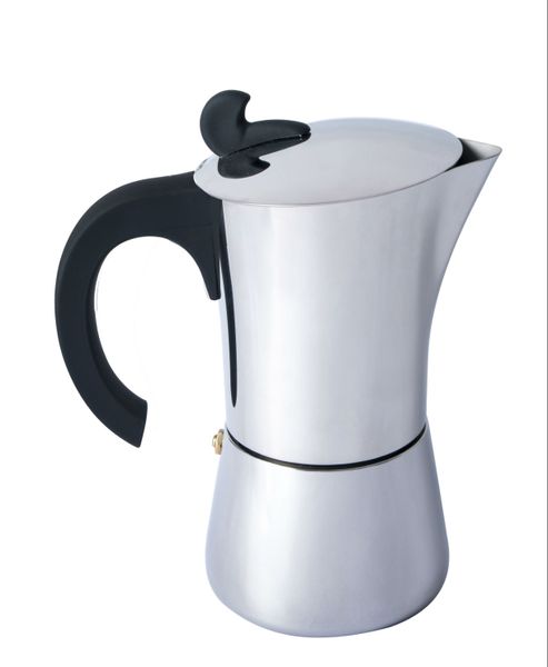 Moka kávovar (koťogo) -varič espreso BasicNature Espresso Maker Stainless steel pre 6 šálky