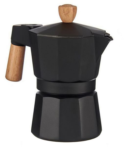 Moka kávovar (koťogo) - varič espreso Origin Outdoors Espresso Maker BELLANAPOLI - 1 šálka s rúčkou z pravého dreva