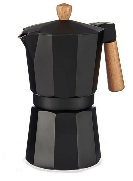 Moka kávovar (koťogo) - varič espreso Origin Outdoors Espresso Maker BELLANAPOLI - 6 šálok s rúčkou z pravého dreva