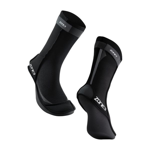 Neoprenové plavecké ponožky Zone3 Neoprene Swim Socks black-silver