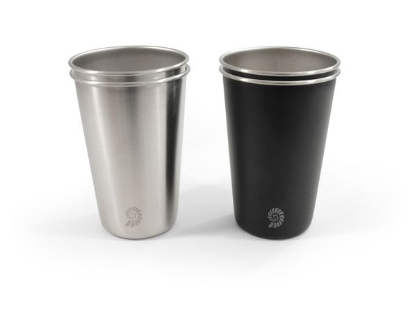 nerezové poháre Origin Outdoors Stainless steel mug set Livingstone 4 x 0.475 L