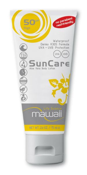 opaľovací krém - telové mlieko Mawaii SunCare SPF 50 - 75 ml
