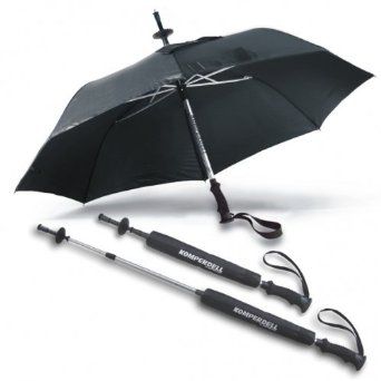 outdoorový dáždnik a teleskopické trekingové palice KOMPERDELL - Telescopic hiking pole with integrated umbrella