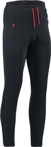 Pánske priedušné športové nohavice s membránou na prednej strane SILVINI Corsano MP1716 black-red