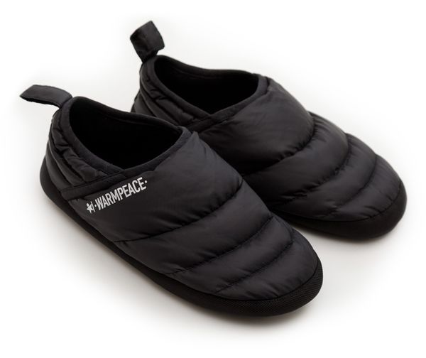páperové papuče WARMPEACE DOWN SLIPPERS black