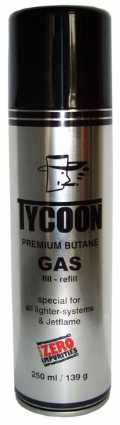 plyn do zapaľovačov Tycoon Premium Butan Gas 250 ml