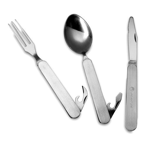 príbor Lifeventure Knife Fork Spoon Set Folding skladací príbor