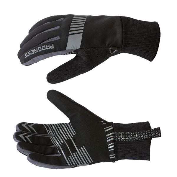 rukavice PROGRESS SNOWSPORT GLOVES UNI čierno/šedé bežkárske rukavice