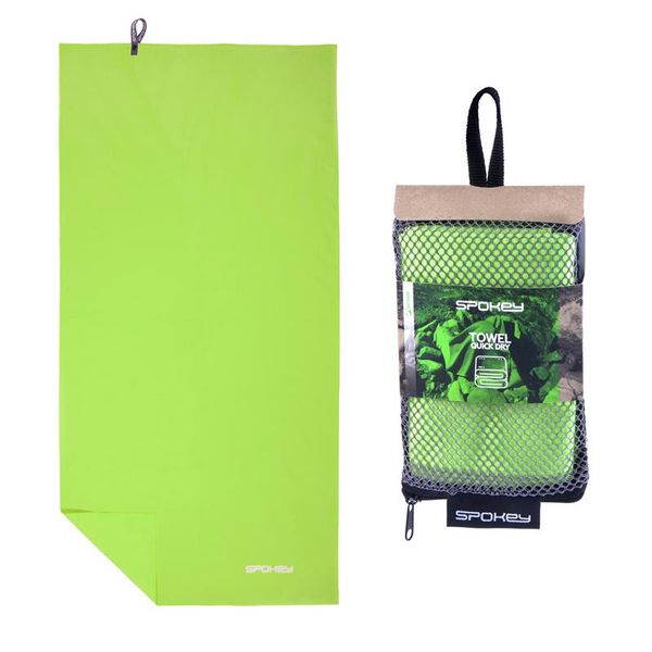 rýchloschnúci uterák SPOKEY SIROCCO XL 80 x 150 cm zelený s odnímateľnou sponou