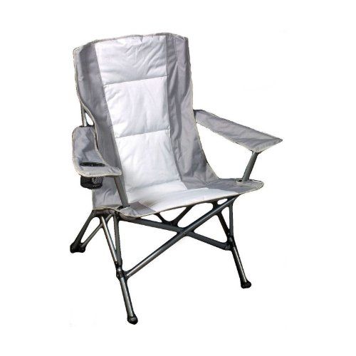 skladacia stolička BasicNature Travelchair Lodge Comfort ST - stieborno / šedá
