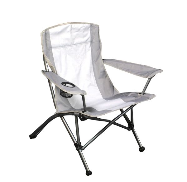 skladacia stolička BasicNature Travelchair Lodge ST - strieborno / šedá