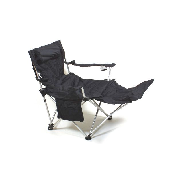 skladacia stolička BasicNature Travelchair Luxus - čierna
