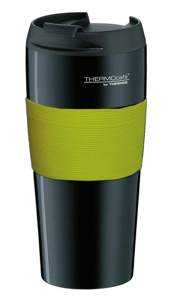termo hrnček THERMOS Pro 0.4 L Manschette  - Thermos Thermocafe Pro 0.4 L black/lime Manschette