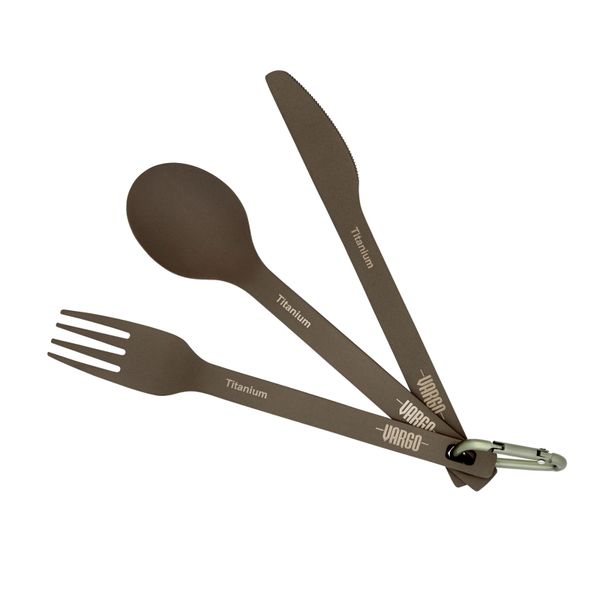 titánový príbor VARGO Titanium Spoon / Fork / Knife Set - ULV