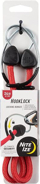 Uzamykatelný gumicuk Nite Ize HOOKLOCK™ LOCKING BUNGEE BHL24-10-R3 červený