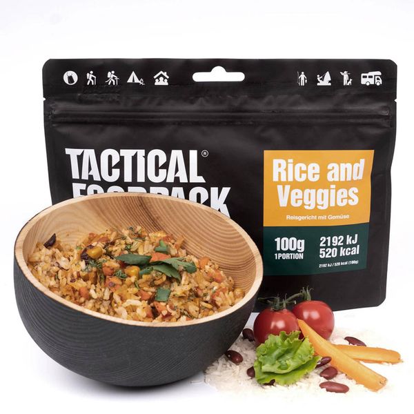 vegánske jedlo TACTICAL FOODPACK Rice and Veggies - ryža so zeleninou 100g