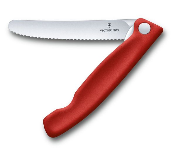 Victorinox 6.7831.FB Skladací nôž na ovocie a zeleninu červeny – zúbkovaná čepeľ - Swiss Classic Foldable Paring Knife red