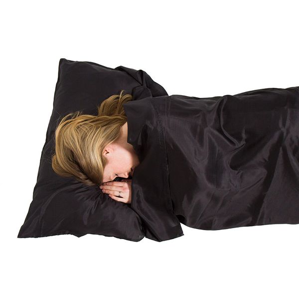vložka do dekového spacáku LIFEVENTURE Silk Ultimate Sleeping Bag Liner rectangular black