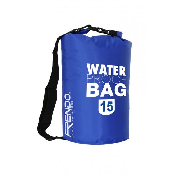 vodotesný transportný vak FRENDO Waterproof dry bag 15 L blue