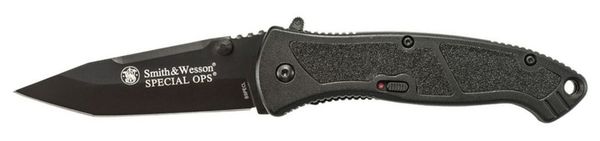zatvárací nôž BSPECL Smith and Wesson Large Special Ops T6061 Aircraft Aluminum Black Handle w/Black Finished Coat