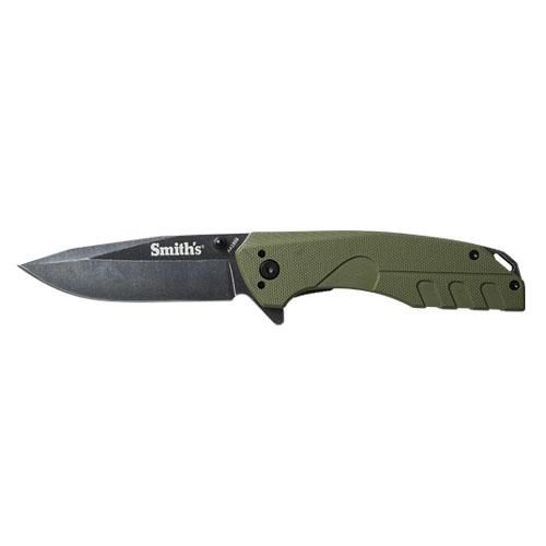zatvárací nôž Smith's Battleplan Black 3.35 Inch Blade zelený